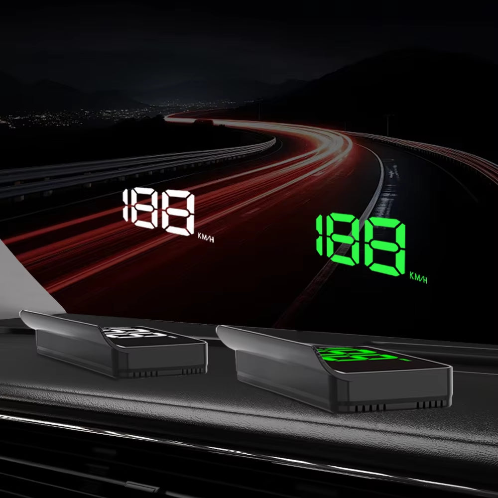 Revolutionize Your Driving Experience with Our Universal HUD Head-Up Display GPS Speedometer - Easy Plug & Play Installation!