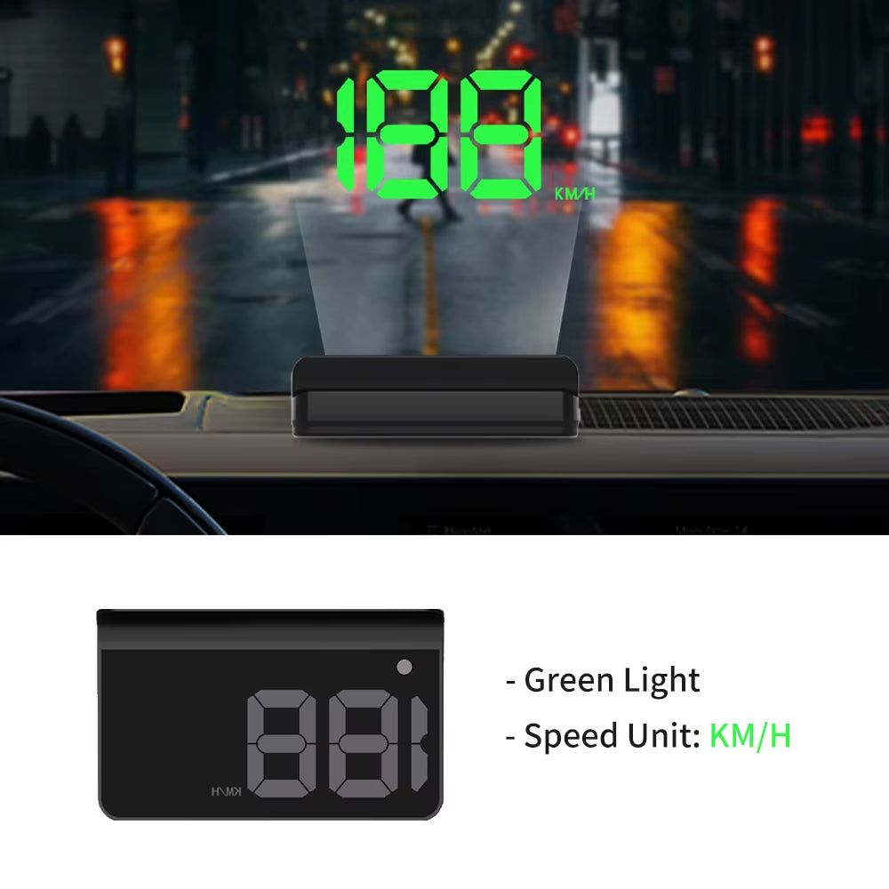 Revolutionize Your Driving Experience with Our Universal HUD Head-Up Display GPS Speedometer - Easy Plug & Play Installation!
