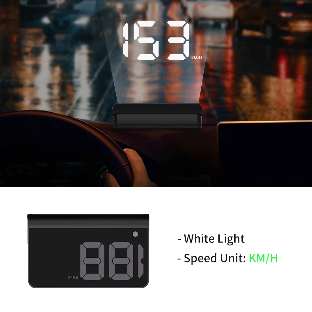Revolutionize Your Driving Experience with Our Universal HUD Head-Up Display GPS Speedometer - Easy Plug & Play Installation!