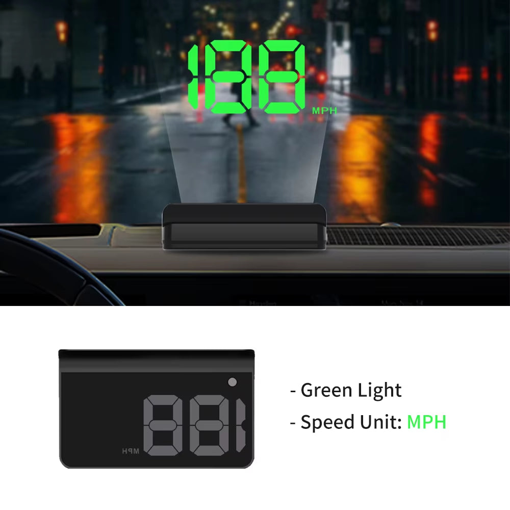 Revolutionize Your Driving Experience with Our Universal HUD Head-Up Display GPS Speedometer - Easy Plug & Play Installation!