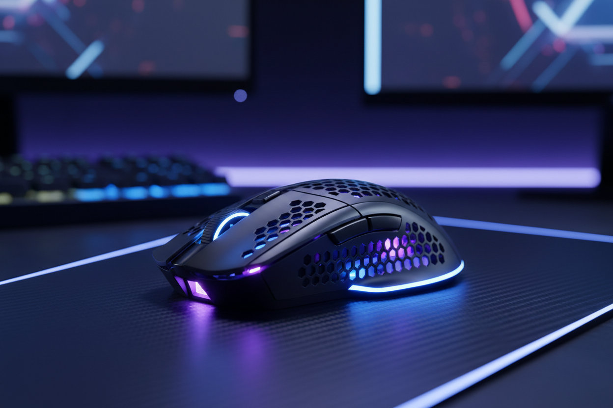 NeonGrip RGB Gaming Mouse – Wireless & Rechargeable